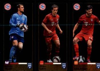2015-16 Panini FIFA 365 The Golden World of Football Stickers #473 / 474 / 475 Manuel Neuer / Philipp Lahm / Xabi Alonso Front