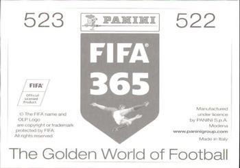2015-16 Panini FIFA 365 The Golden World of Football Stickers #522 / 523 Roberto / Dimitris Goutas Back