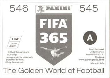 2015-16 Panini FIFA 365 The Golden World of Football Stickers #545 / 546 Luka Milivojević / Felipe Pardo Back