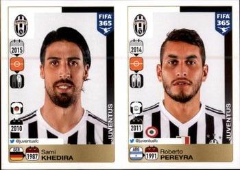 2015-16 Panini FIFA 365 The Golden World of Football Stickers #575 / 576 Sami Khedira / Roberto Pereyra Front