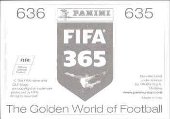 2015-16 Panini FIFA 365 The Golden World of Football Stickers #635 / 636 Andrés Andrade / Martín Zuñiga Back