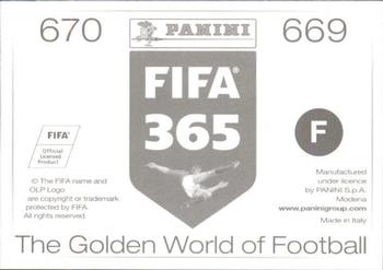 2015-16 Panini FIFA 365 The Golden World of Football Stickers #669 / 670 Yaya Sanogo / Anwar El Ghazi Back