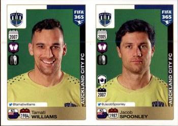 2015-16 Panini FIFA 365 The Golden World of Football Stickers #672 / 673 Tamati Williams / Jacob Spoonley Front