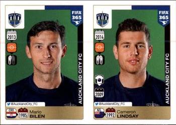 2015-16 Panini FIFA 365 The Golden World of Football Stickers #680 / 681 Mario Bilen / Cameron Lindsay Front