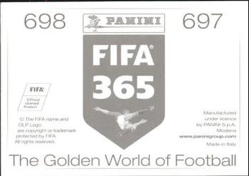 2015-16 Panini FIFA 365 The Golden World of Football Stickers #697 / 698 Ryan De Vries / David Browne Back
