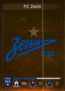 2015-16 Panini FIFA 365 The Golden World of Football Stickers #731 Logo FC Zenit Front