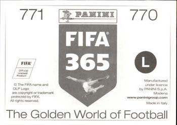 2015-16 Panini FIFA 365 The Golden World of Football Stickers #770 / 771 José Rodríguez / Selçuk İnan Back