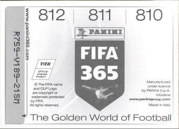 2015-16 Panini FIFA 365 The Golden World of Football Stickers #810 / 811 / 812 Carlos de Pena / Gonzalo Porras / Santiago Romero Back