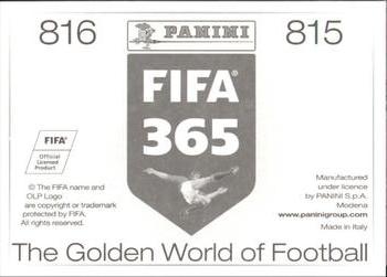 2015-16 Panini FIFA 365 The Golden World of Football Stickers #815 / 816 Sebastián Fernández / Iván Alonso Back