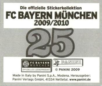 2009-10 Panini FC Bayern München Stickers #25 Edson Braafheid Back
