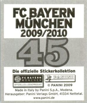 2009-10 Panini FC Bayern München Stickers #45 Holger Badstuber Back