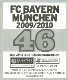 2009-10 Panini FC Bayern München Stickers #46 Holger Badstuber Back