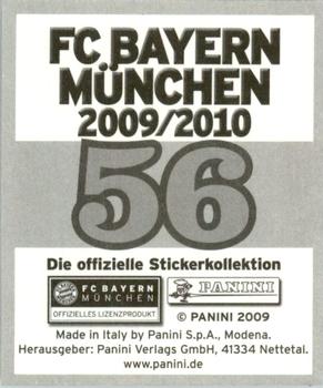 2009-10 Panini FC Bayern München Stickers #56 Hamit Altintop Back