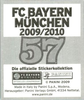 2009-10 Panini FC Bayern München Stickers #57 Hamit Altintop Back