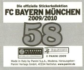 2009-10 Panini FC Bayern München Stickers #58 Danijel Pranjic Back