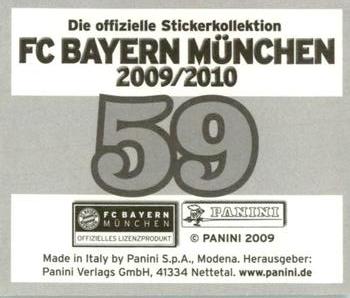 2009-10 Panini FC Bayern München Stickers #59 Danijel Pranjic Back