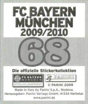 2009-10 Panini FC Bayern München Stickers #68 Anatoliy Tymoshchuk Back