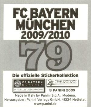 2009-10 Panini FC Bayern München Stickers #79 Franck Ribery Back