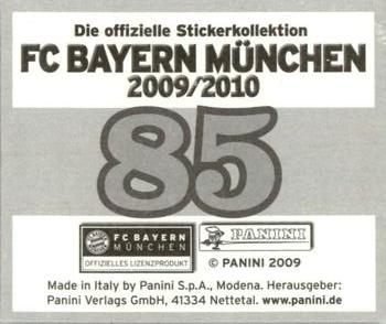 2009-10 Panini FC Bayern München Stickers #85 Alexander Baumjohann Back