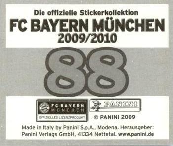 2009-10 Panini FC Bayern München Stickers #88 Jose Ernesto Sosa Back