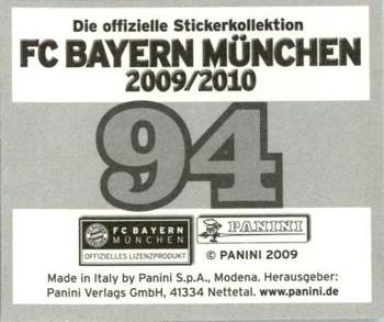 2009-10 Panini FC Bayern München Stickers #94 Andreas Ottl Back