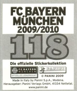 2009-10 Panini FC Bayern München Stickers #118 Thomas Muller Back