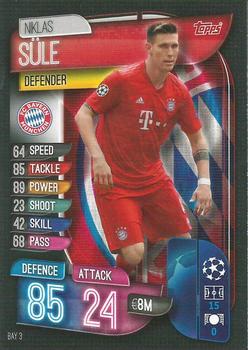 2019-20 Topps Match Attax UEFA Champions League International #BAY 3 Niklas Sule Front