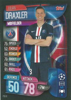 2019-20 Topps Match Attax UEFA Champions League International #PSG 8 Julian Draxler Front