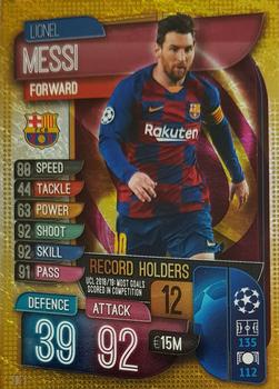2019-20 Topps Match Attax UEFA Champions League International - UCL Record Holders #RH1 Lionel Messi Front