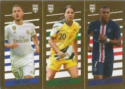 2020 Panini FIFA 365 Grey #7 Hazard / Kerr / Mbappe Front