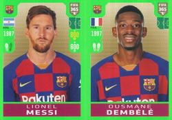 2020 Panini FIFA 365 Grey #103 Lionel Messi / Ousmane Dembélé Front