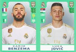2020 Panini FIFA 365 Grey #121 Karim Benzema / Luka Jović Front