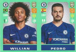 2020 Panini FIFA 365 Blue #18 Willian / Pedro Front