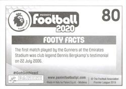 2019-20 Panini Football 2020 #80 Emirates Stadium Back
