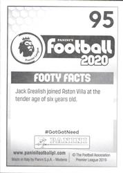 2019-20 Panini Football 2020 #95 Jack Grealish Back