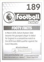 2019-20 Panini Football 2020 #189 Callum Hudson-Odoi Back