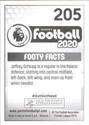 2019-20 Panini Football 2020 #205 Jeffrey Schlupp Back