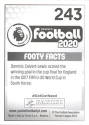 2019-20 Panini Football 2020 #243 Dominic Calvert-Lewin Back