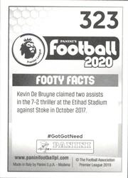 2019-20 Panini Football 2020 #323 Kevin De Bruyne Back