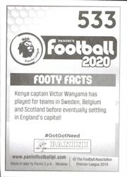 2019-20 Panini Football 2020 #533 Victor Wanyama Back