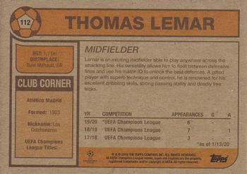 2020 Topps Living UEFA Champions League #112 Thomas Lemar Back