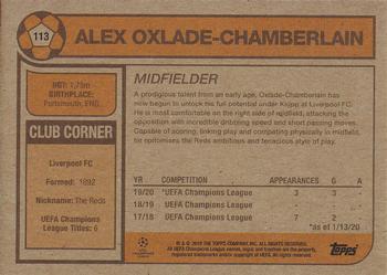 2020 Topps Living UEFA Champions League #113 Alex Oxlade-Chamberlain Back