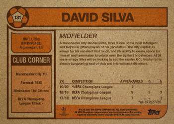 2020 Topps Living UEFA Champions League #131 David Silva Back