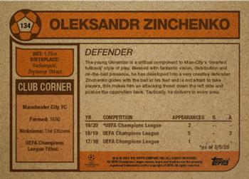 2020 Topps Living UEFA Champions League #134 Oleksandr Zinchenko Back