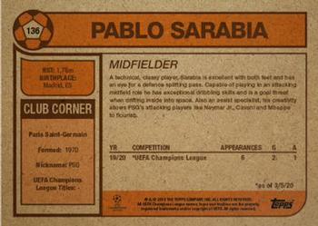 2020 Topps Living UEFA Champions League #136 Pablo Sarabia Back