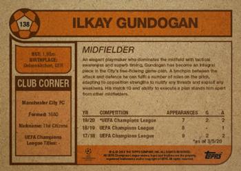 2020 Topps Living UEFA Champions League #138 Ilkay Gundogan Back