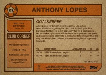 2020 Topps Living UEFA Champions League #178 Anthony Lopes Back