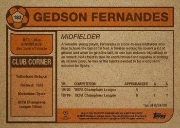 2020 Topps Living UEFA Champions League #183 Gedson Fernandes Back