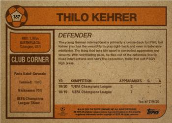 2020 Topps Living UEFA Champions League #187 Thilo Kehrer Back