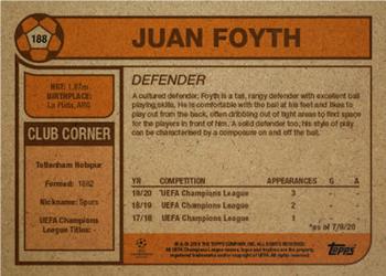 2020 Topps Living UEFA Champions League #188 Juan Foyth Back